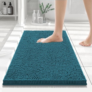 image:imageSmiry Luxury Chenille Bathroom Rugs 24x16 Extra Soft and Absorbent Shaggy Bath Mat Machine Washable NonSlip Plush Carpet Runner for Tub Shower and Floor Home Decor Accessories Sage GreenLake Blue