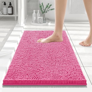 image:imageSmiry Luxury Chenille Bathroom Rugs 24x16 Extra Soft and Absorbent Shaggy Bath Mat Machine Washable NonSlip Plush Carpet Runner for Tub Shower and Floor Home Decor Accessories Sage GreenHot Pink