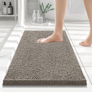 image:imageSmiry Luxury Chenille Bathroom Rugs 24x16 Extra Soft and Absorbent Shaggy Bath Mat Machine Washable NonSlip Plush Carpet Runner for Tub Shower and Floor Home Decor Accessories Sage GreenLatte