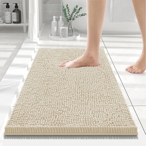 image:imageSmiry Luxury Chenille Bathroom Rugs 24x16 Extra Soft and Absorbent Shaggy Bath Mat Machine Washable NonSlip Plush Carpet Runner for Tub Shower and Floor Home Decor Accessories Sage GreenSand