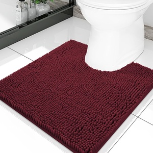 image:imageSmiry Luxury Chenille Bathroom Rugs 24x16 Extra Soft and Absorbent Shaggy Bath Mat Machine Washable NonSlip Plush Carpet Runner for Tub Shower and Floor Home Decor Accessories Sage GreenBurgundy