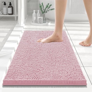 image:imageSmiry Luxury Chenille Bathroom Rugs 24x16 Extra Soft and Absorbent Shaggy Bath Mat Machine Washable NonSlip Plush Carpet Runner for Tub Shower and Floor Home Decor Accessories Sage GreenDusty Rose