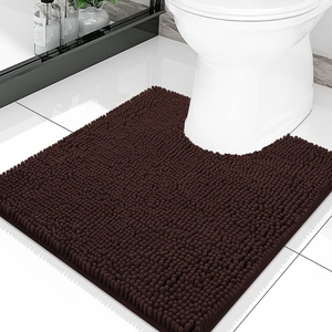 image:imageSmiry Luxury Chenille Bathroom Rugs 24x16 Extra Soft and Absorbent Shaggy Bath Mat Machine Washable NonSlip Plush Carpet Runner for Tub Shower and Floor Home Decor Accessories Sage GreenBrown