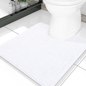 image:imageSmiry Luxury Chenille Bathroom Rugs 24x16 Extra Soft and Absorbent Shaggy Bath Mat Machine Washable NonSlip Plush Carpet Runner for Tub Shower and Floor Home Decor Accessories Sage GreenWhite