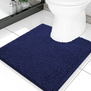 image:imageSmiry Luxury Chenille Bathroom Rugs 24x16 Extra Soft and Absorbent Shaggy Bath Mat Machine Washable NonSlip Plush Carpet Runner for Tub Shower and Floor Home Decor Accessories Sage GreenNavy Blue