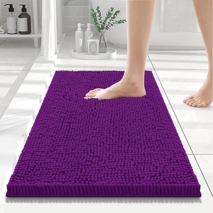 image:imageSmiry Luxury Chenille Bathroom Rugs 24x16 Extra Soft and Absorbent Shaggy Bath Mat Machine Washable NonSlip Plush Carpet Runner for Tub Shower and Floor Home Decor Accessories Sage GreenViolet
