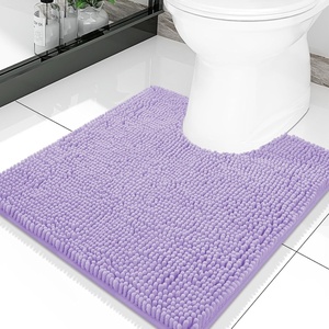 image:imageSmiry Luxury Chenille Bathroom Rugs 24x16 Extra Soft and Absorbent Shaggy Bath Mat Machine Washable NonSlip Plush Carpet Runner for Tub Shower and Floor Home Decor Accessories Sage GreenPurple