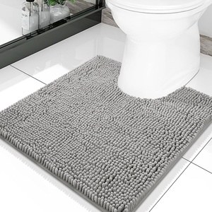 image:imageSmiry Luxury Chenille Bathroom Rugs 24x16 Extra Soft and Absorbent Shaggy Bath Mat Machine Washable NonSlip Plush Carpet Runner for Tub Shower and Floor Home Decor Accessories Sage GreenLight Grey