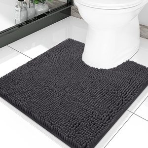 image:imageSmiry Luxury Chenille Bathroom Rugs 24x16 Extra Soft and Absorbent Shaggy Bath Mat Machine Washable NonSlip Plush Carpet Runner for Tub Shower and Floor Home Decor Accessories Sage GreenCharcoal Grey