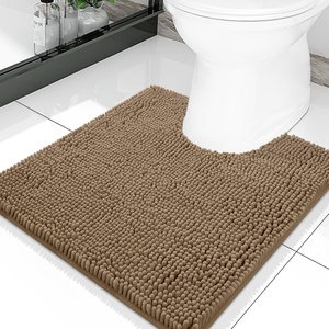 image:imageSmiry Luxury Chenille Bathroom Rugs 24x16 Extra Soft and Absorbent Shaggy Bath Mat Machine Washable NonSlip Plush Carpet Runner for Tub Shower and Floor Home Decor Accessories Sage GreenCamel