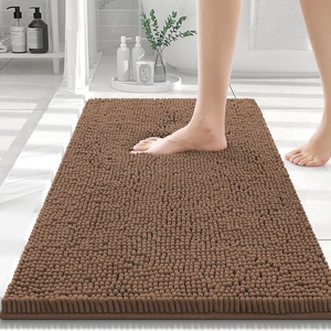 image:imageSmiry Luxury Chenille Bathroom Rugs 24x16 Extra Soft and Absorbent Shaggy Bath Mat Machine Washable NonSlip Plush Carpet Runner for Tub Shower and Floor Home Decor Accessories Sage GreenMocha