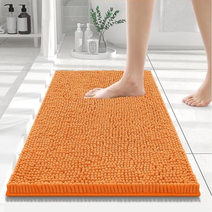 image:imageSmiry Luxury Chenille Bathroom Rugs 24x16 Extra Soft and Absorbent Shaggy Bath Mat Machine Washable NonSlip Plush Carpet Runner for Tub Shower and Floor Home Decor Accessories Sage GreenOrange