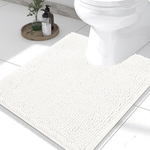 image:imageSmiry Luxury Chenille Bathroom Rugs 24x16 Extra Soft and Absorbent Shaggy Bath Mat Machine Washable NonSlip Plush Carpet Runner for Tub Shower and Floor Home Decor Accessories Sage GreenIvory