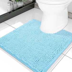 image:imageSmiry Luxury Chenille Bathroom Rugs 24x16 Extra Soft and Absorbent Shaggy Bath Mat Machine Washable NonSlip Plush Carpet Runner for Tub Shower and Floor Home Decor Accessories Sage GreenSky Blue