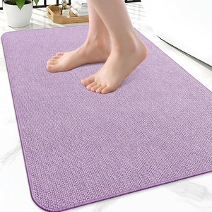 image:imageSmiry Toilet Rugs U Shaped 20x20 Non Slip Rubber Washable Bath Mat  Grey Low Pile Quick Dry Absorbent Bath Mat for Bathroom Floors Tub Sink Shower Outside Home Decor AccessoriesPurple