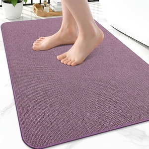 image:imageSmiry Toilet Rugs U Shaped 20x20 Non Slip Rubber Washable Bath Mat  Grey Low Pile Quick Dry Absorbent Bath Mat for Bathroom Floors Tub Sink Shower Outside Home Decor AccessoriesDeep Plum