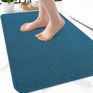 image:imageSmiry Toilet Rugs U Shaped 20x20 Non Slip Rubber Washable Bath Mat  Grey Low Pile Quick Dry Absorbent Bath Mat for Bathroom Floors Tub Sink Shower Outside Home Decor AccessoriesPeacock Blue