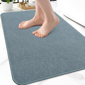 image:imageSmiry Toilet Rugs U Shaped 20x20 Non Slip Rubber Washable Bath Mat  Grey Low Pile Quick Dry Absorbent Bath Mat for Bathroom Floors Tub Sink Shower Outside Home Decor AccessoriesGrayish Blue
